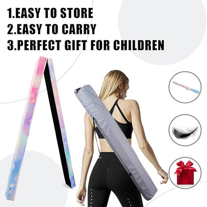 8FT/9.5FT Folding Balance Beam, Portable Gymnastics Beam Equipment with Non Slip Rubber Base & Suede Cover for Training/Practice/Professional Home Exercise