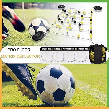 Soccer Goalkeeper Rebound Board – Grade Deflector with Multiple Angles | Reflex Training for Agility; Reaction Speed | 2.8x2m/1.6x2m Floor Matrix for Goalkeeper Training