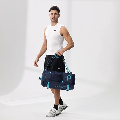 BE SMART 2 in 1 Convertible Gym Duffel Bags with Shoes Compartment - 40L Waterproof Extra Large Workout Backpack for Gym Men, Heavy Duty Sports Duffle Backpacks for Travel, Hiking, Camping, Carry On