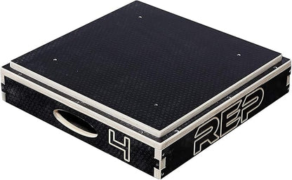 Rep Wooden Plyo Box | Stackable Jump Platforms for Home Gym Workouts | Multiple Height Options from 4, 6.8 and 12" Exercise Step Up Boxes for CrossFit & Plyometric Training | Durable Fitness Equipment