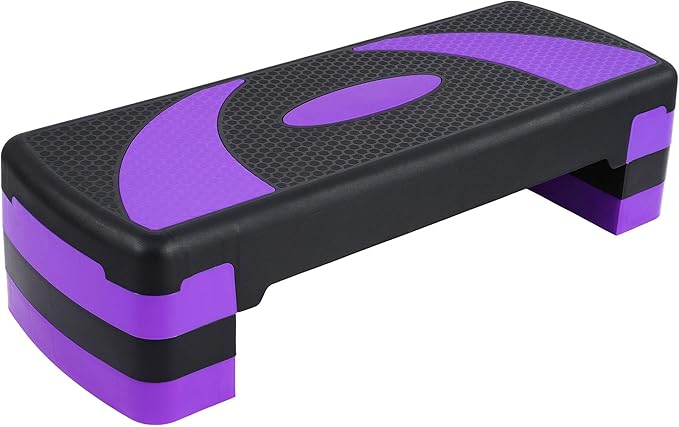 BalanceFrom Aerobic Step Platform Trainer with Adjustable 3-Level Risers, 400 Pound Weight Capacity – Non-Slip Exercise Stepper for Cardio, Strength, and Fitness Workouts, 31", Multiple Colors