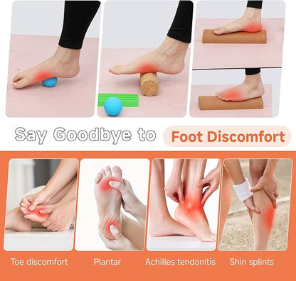 Foot Balance Cork - Foot Collective Cork Balance &Natural Wood for Feet Strengthening, corking balance board For Home Gym|Office Fitness Equipment for Plantar Fasciitis Relief | Foot Balance Trainer