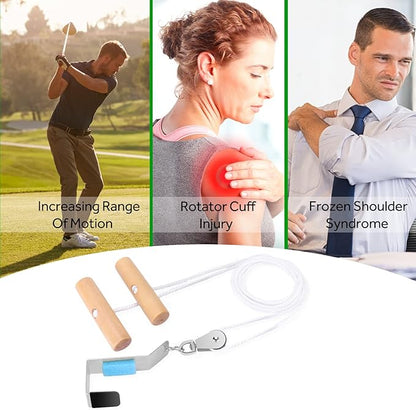 Shoulder Pulley,Over The Door Rehab Exerciser for Physical Therapy & Rotator Cuff Recovery