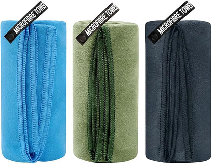 Wuwahlod Microfiber Quick-Dry Gym Towel – Ultra Absorbent, Odor-Free, Lightweight & Compact for Sports, Travel, and Fitness（16x32 inches）