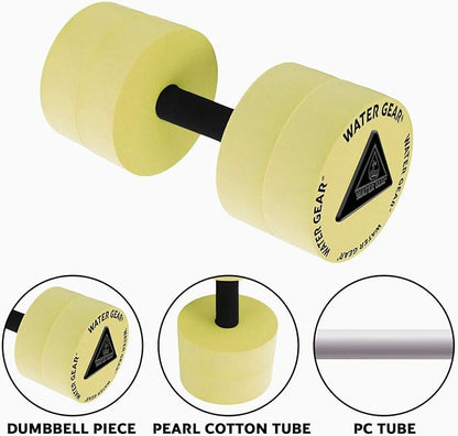 Water Gear Resistance Bells - Water Fitness and Pool Exercise - Intense Workout Without Added Stress - Easy on Joints