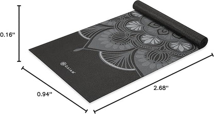 Gaiam Print Yoga Mat, Non Slip Exercise & Fitness Mat for All Types of Yoga, Pilates & Floor Exercises