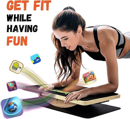 Yes4All 350LBS Professional Wooden Balance Board for Leg Workout, Anti-Slip Rocker Board, Wobble Board for Standing Desk