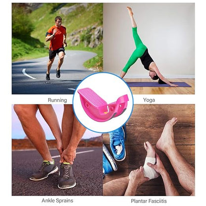 Foot Rocker Calf Stretcher Ankle Plantar Board for Achilles Tendonitis, Muscle Stretch, Feet and Shin Splint Pain Relief - Improve Calf Flexibility, Ankle Mobility - Rose