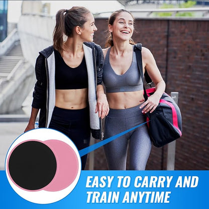 Wettarn 24 Pcs Core Sliders for Working Out Abdominal Exercise Gliding Discs Dual Sided Workout Disc Fitness Sliders Exercise Gear for Gym Floors Training Abdominal Core Strength