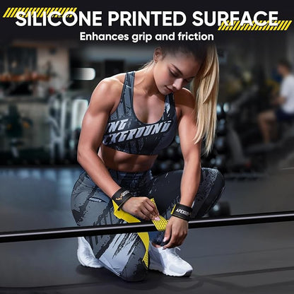 APEXUP Weight Lifting Straps for Weightlifting, Lifting Wrist Straps Gym, Deadlift Strap, Anti Slip Silicone Weightlifting Strap Men Women Powerlifting, Strength Training