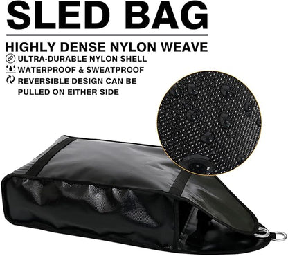 Weight Sled Trainer Adjustable, Upgrade Sandbag Sled Trainer Resistance Sled Trainer for Sprinter Speed Training Indoor Outdoor, Running Sled Trainer with 3 Weight Sandbags