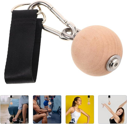 HEMOTON Wooden Pull up Grip Strength Trainer with Hand Exercise Balls Sturdy Strength Training Bars for Arm and Grip Power for Rock Climbing and Fitness Workouts