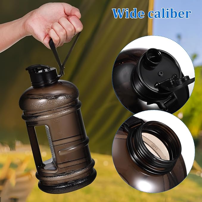 Portable Water Bottle for Fitness 73oz Large Capacity Sports Water Jug with Black Cap Gym Outdoor Hydration Bottle