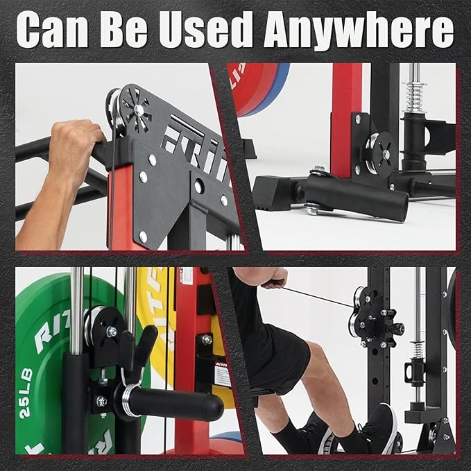 RitFit Aluminum Pulley Wheel for Gym Equipment, 2PCS/ 6PCS Set Power Rack Pulley Attachment, 90mm Aluminum Alloy Bearing Gym Pulley Wheel for Home Gym