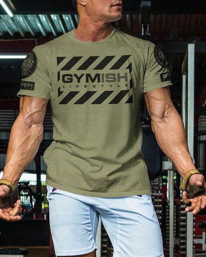 Gymish American Flag Graphic Fitness Tank, Sleeveless Bodybuilding Athletic Tank Top