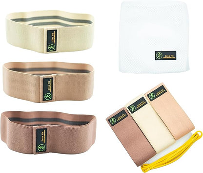 Multifunction Resistance Band Set – Non-Slip Booty Bands for Legs, Glutes, Yoga, Pilates, Rehab & Home Gym Workouts – Natural Latex & Fabric Options