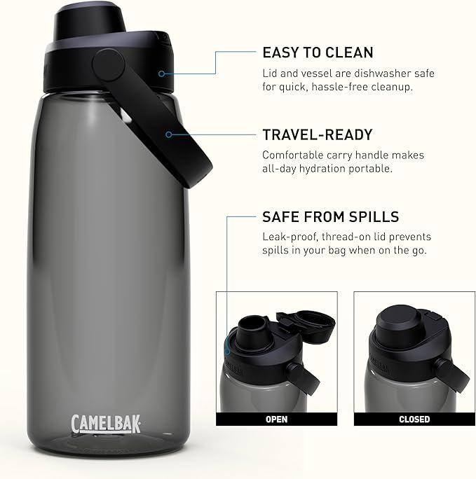 CamelBak Thrive Chug Tritan Renew Water Bottle Charcoal, 32oz