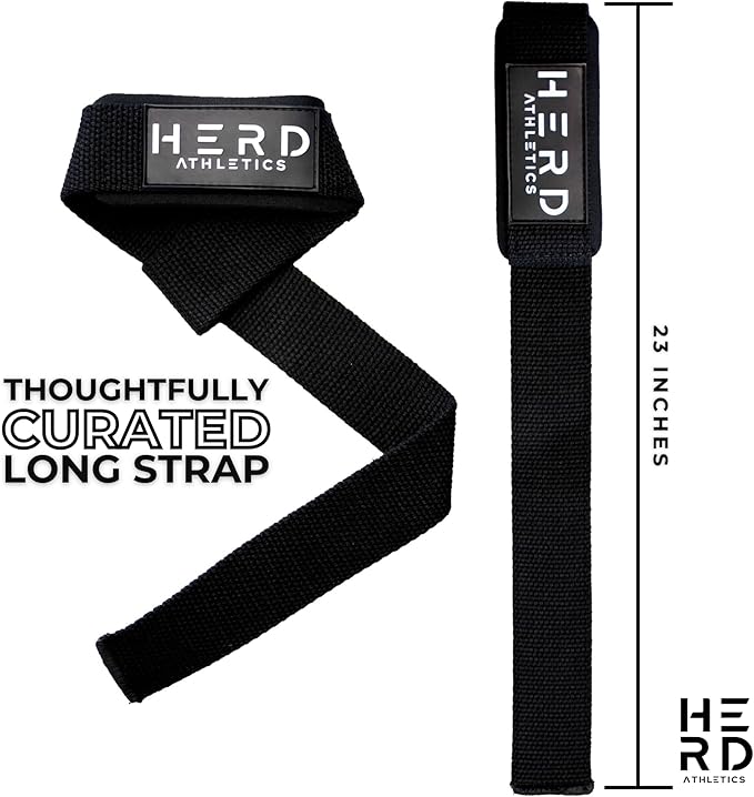 Lifting Wrist Straps – 23" Length x 1.5" Width – Padded Neoprene Cotton Straps for Weightlifting, Powerlifting, Functional Training, Strength Training & Deadlifts – Heavy Duty Grip Support