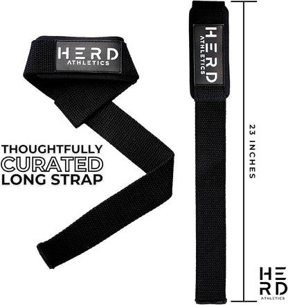 Lifting Wrist Straps – 23" Length x 1.5" Width – Padded Neoprene Cotton Straps for Weightlifting, Powerlifting, Functional Training, Strength Training & Deadlifts – Heavy Duty Grip Support