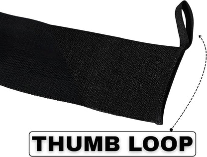 Wrist Straps for Weightlifting – 18” Heavy Duty Polyester Elastic Lifting Straps with Wrist Support, Gym Straps for Deadlifts, Pull Ups, Strength Training, Weight Lifting Accessories for Men & Women