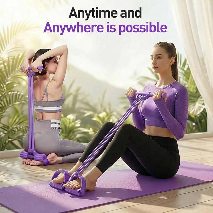 Pedal Resistance Bands with Handles, Elastic Pull Rope Fitness, Multifunction Yoga Resistance Band, Foot Pedal Resistance Bands, Stretching Workout Fitness Bands for Abdomen, Waist, Arm, Leg