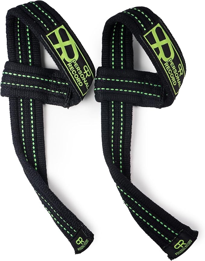 PR Lifting Straps for Weightlifting – Heavy Duty Deadlift Straps with Extra Thick Material for Grip & Wrist Support – Gym Wrist Straps for Powerlifting, Bodybuilding, Strength Training Personal Record