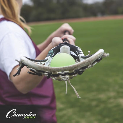 Champion Sports Lacrosse Balls – Official Size SEI Certified, Multi-Color Packs of 3, 6, or 12 for Practice & Games