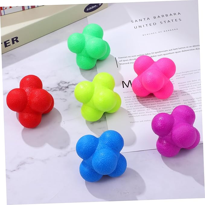Happyyami 6pcs Hexagonal Reaction for Agility Training Multi Exercise for Sports Improve Reflexes and Hand-Eye Coordination Lightweight and Portable Fitness Equipment