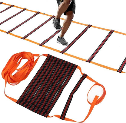 Adjustable Speed Training Ladder for Footwork Practice, 5 Meter 10 Rung Equipment with Smart Spacing