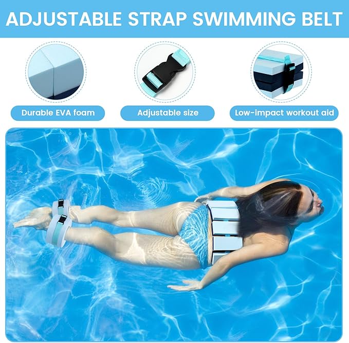 6 Pcs Aquatic Exercise Set Water Aerobics Set Large Mesh Beach Bag Pool Fitness Equipment Foam Water Dumbbell Ankle Swimming Weight Aquatic Swim Belt for Exercise Weight Loss