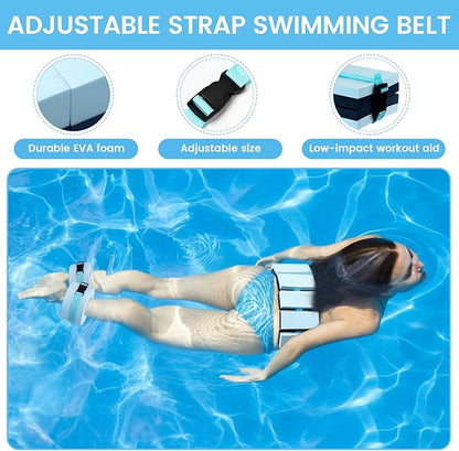 6 Pcs Aquatic Exercise Set Water Aerobics Set Large Mesh Beach Bag Pool Fitness Equipment Foam Water Dumbbell Ankle Swimming Weight Aquatic Swim Belt for Exercise Weight Loss