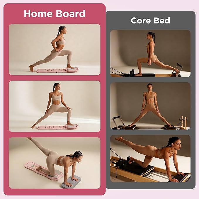 Pilates Reformer 7-in-1 Foldable Home Gym – Multi-Function Pilates Board for Full Body Workout, Core Strength, and Portable Pilates Training