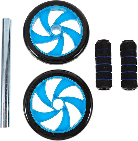 Abdominal Exercise Wheel Two-wheel Fitness Roller Silent Core Trainer for Home Strength Training and Ab Workout Equipment Random Style