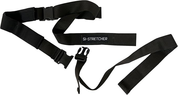 Si-Stretcher Stretching and Flexibility aid for Martial Artists, Dancers, Gymnasts, Cheerleaders, Physical Therapy, Yoga, Pilates & Athletes A Comfortable Stretching Band/Strap