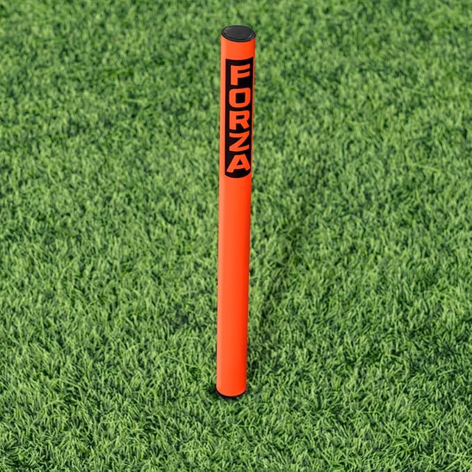 FORZA Slalom Agility Poles | Improve Endurance, Speed & Footwork | Color, Size & Rubber Base Options Available [8 Pack]