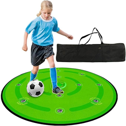1.4m Football Footstep Training Mat,Football Assist Carpet,13 Reaction Lights Football Footstep Training Mat,7 Training Modes, 20H Battery Life,for Kids/Adult Fitness, Sports Training