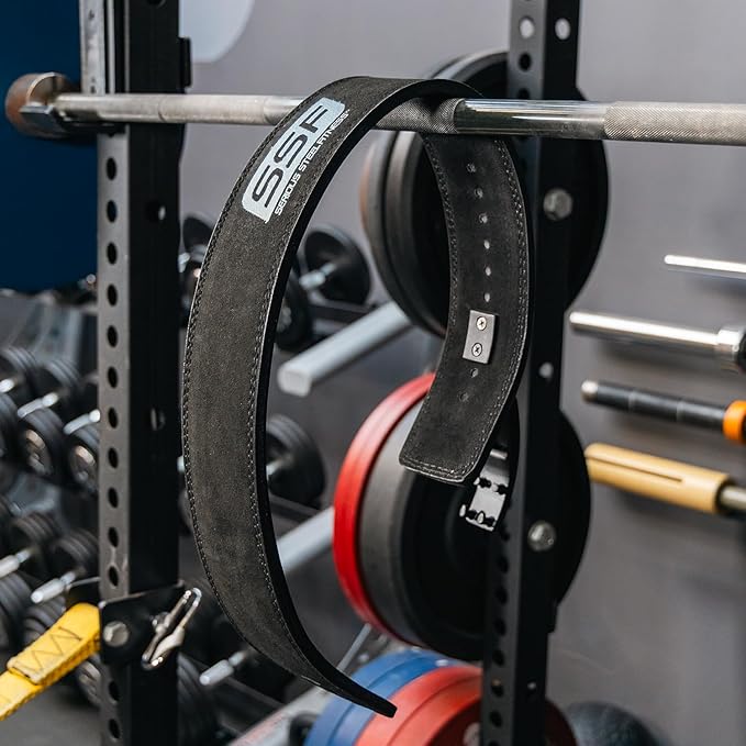 SERIOUS STEEL FITNESS Leather Weight Lifting Belt | Powerlifting, Weightlifting & Exercise Belt | 4" Wide & 10mm Thick
