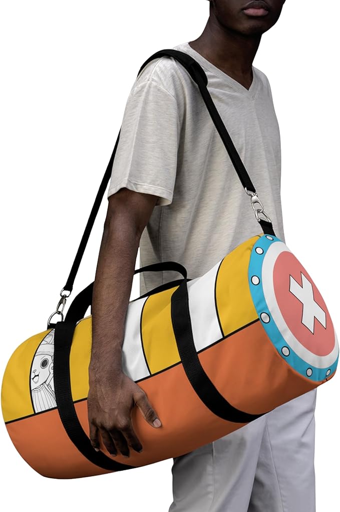 Anime Gym Bag for Women Men - Large Capacity Waterproof Workout Fitness Travel Sports Bags Fashion Street Camping ExpandaCLe Carry On Duffle Bag For Couple (Chopper) PTY