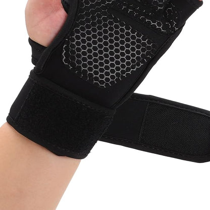 Workout Gloves for Men Gym Weight Lifting Gloves with Wrist Wrap Support Full Palm Protection Gym Gloves Exercise Fitness Training Gloves