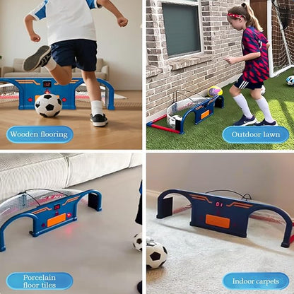 Automatic Training Football Reaction Machine, Great Fitness Duo for Parents Children, Lights-Up Rhythm Kicking, Suitable for Indoor and Outdoor Soccer.(A,80.5 * 42 * 23cm)