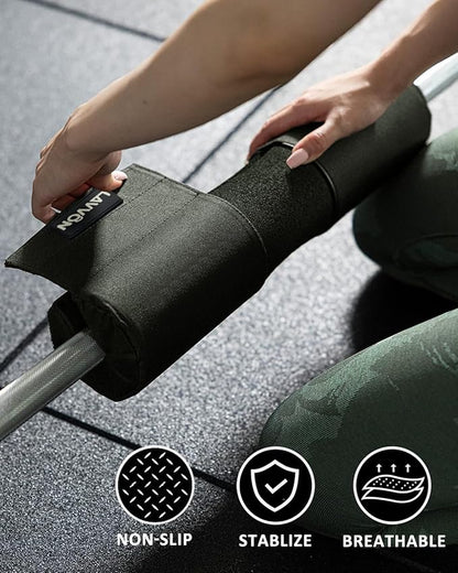 Barbell Squat Pad Nylon Padding AntiSlip- Thick Foam Barbell Pad for Squats Cushion, Lunges&Bar Padding for Hip Thrusts - Standard Weight Bar Pad - Provides Cushion to Neck Shoulders Training