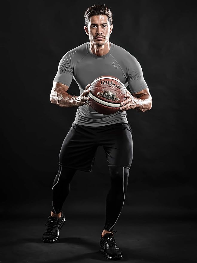 DRSKIN 3, 2 or 1 Pack Men's Compression Shirt Short Sleeve Top Baselayer Sports T-Shirt Athletic Running Active Workout