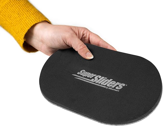 Super Sliders 5-3/4" x 9-1/2" XL Oval Reusable Felt Furniture Sliders for Hard Surfaces, Anti-Slip Protective Furniture Moving Pads for Beds, Sofas, Dressers, Set of 8, Brown