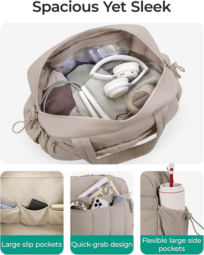 BAGSMART Gym Bag for Women, Duffle Bag for Travel with Wet Pocket, Lightweight Carry on Weekender Duffel, Water Resistant