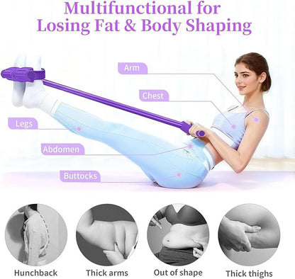 Pedal Resistance Band with Handle, 21 Fitness Resistance Bands, 6-Tube Foot Pedal Resistance Band for Home Workout, Multifunction Pedal Puller Resistance Band for Abdomen, Waist, Arms & Legs