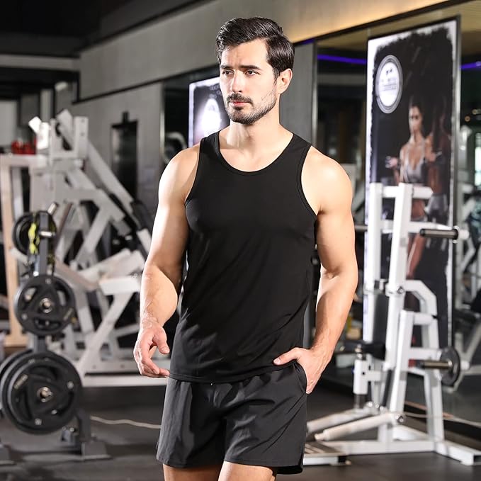 Men's Stringer Tank Tops Cotton Vest Sleeveless Gym Workout Bodybuilding Fitness Muscle T Shirts