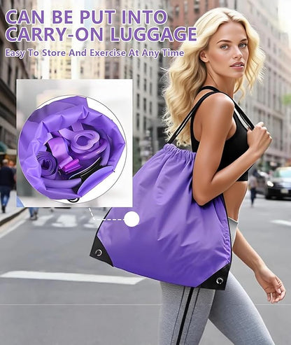 Pilates Ring Set with Adjustable Resistance - Full Body Workout Kit for Women, Portable Travel Bag & Anti-Slip Accessories