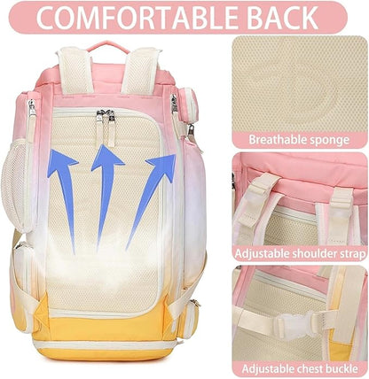 BE SMART 2 in 1 Convertible Gym Duffel Bags with Shoes Compartment-32L Waterproof Extra Large Workout Backpack for Gym Women, Heavy Duty Sports Duffle Backpacks for Travel, Hiking, Camping, Carry on