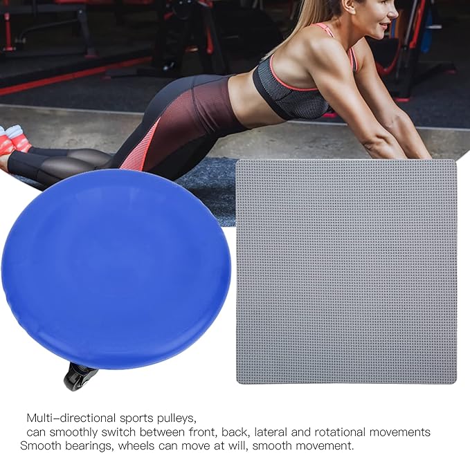 4 Wheel Abdominal Exerciser with Slide Disc, Multi - Directional Core Workout Equipment, Quiet PVC Wheels for Home Gym, Full - Body Toning Fitness Roller for Men and