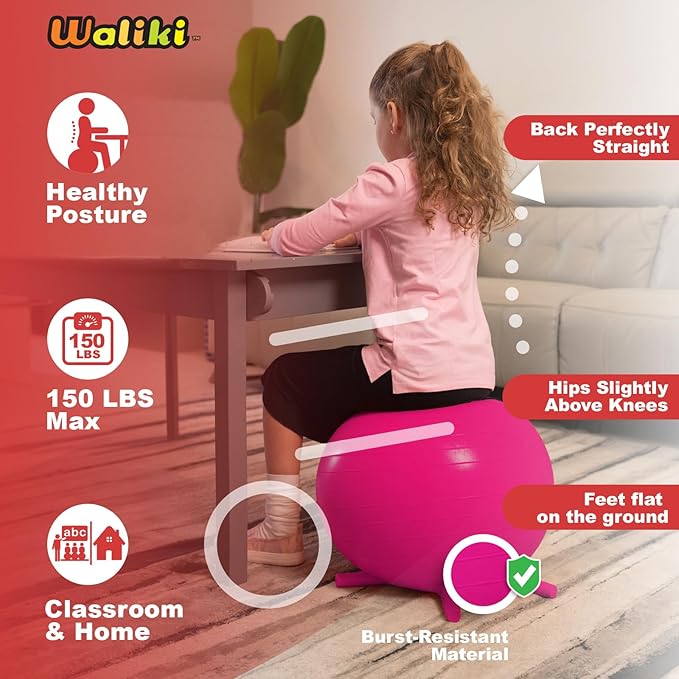 WALIKI Classroom Chair Ball with Feet for Kids